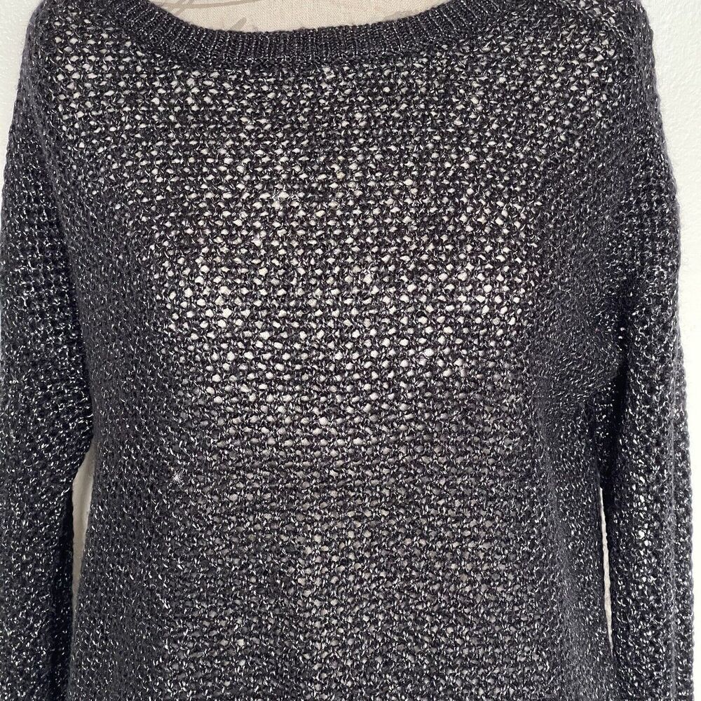 Jennifer Lopez Womens Sweater Size Medium Open Knit Beach Cover Up Edgy punk - Picture 6 of 15